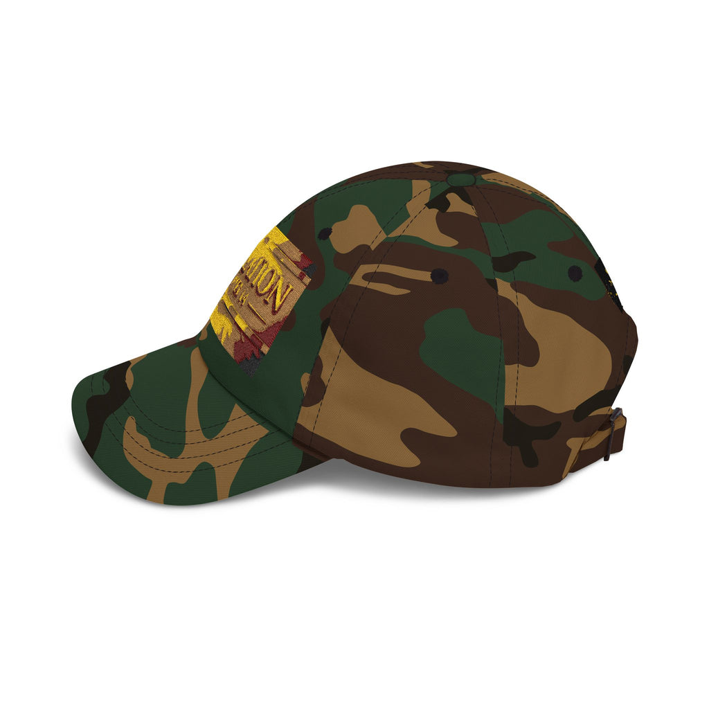 Revelation Chapter 4 White Dad Cap — Gold Vintage Bible Verse Hat