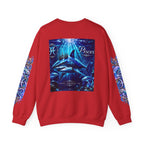 Pisces Shark Zodiac Crewneck Sweatshirt — Mystical Ocean Astrology Pullover