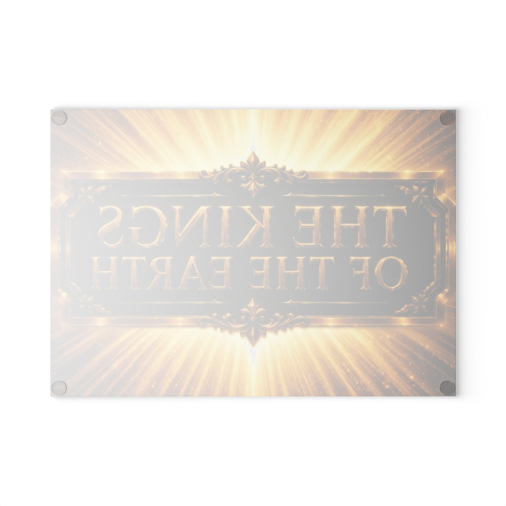 Glass Cutting Board — "The Kings of the Earth" Decorative Tempered Glass Chopping Board