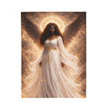 Angel of Light Velveteen Plush Blanket — Ethereal Golden Halo Throw for Spiritual Comfort, Gift