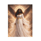 Angel of Light Velveteen Plush Blanket — Ethereal Golden Halo Throw for Spiritual Comfort, Gift