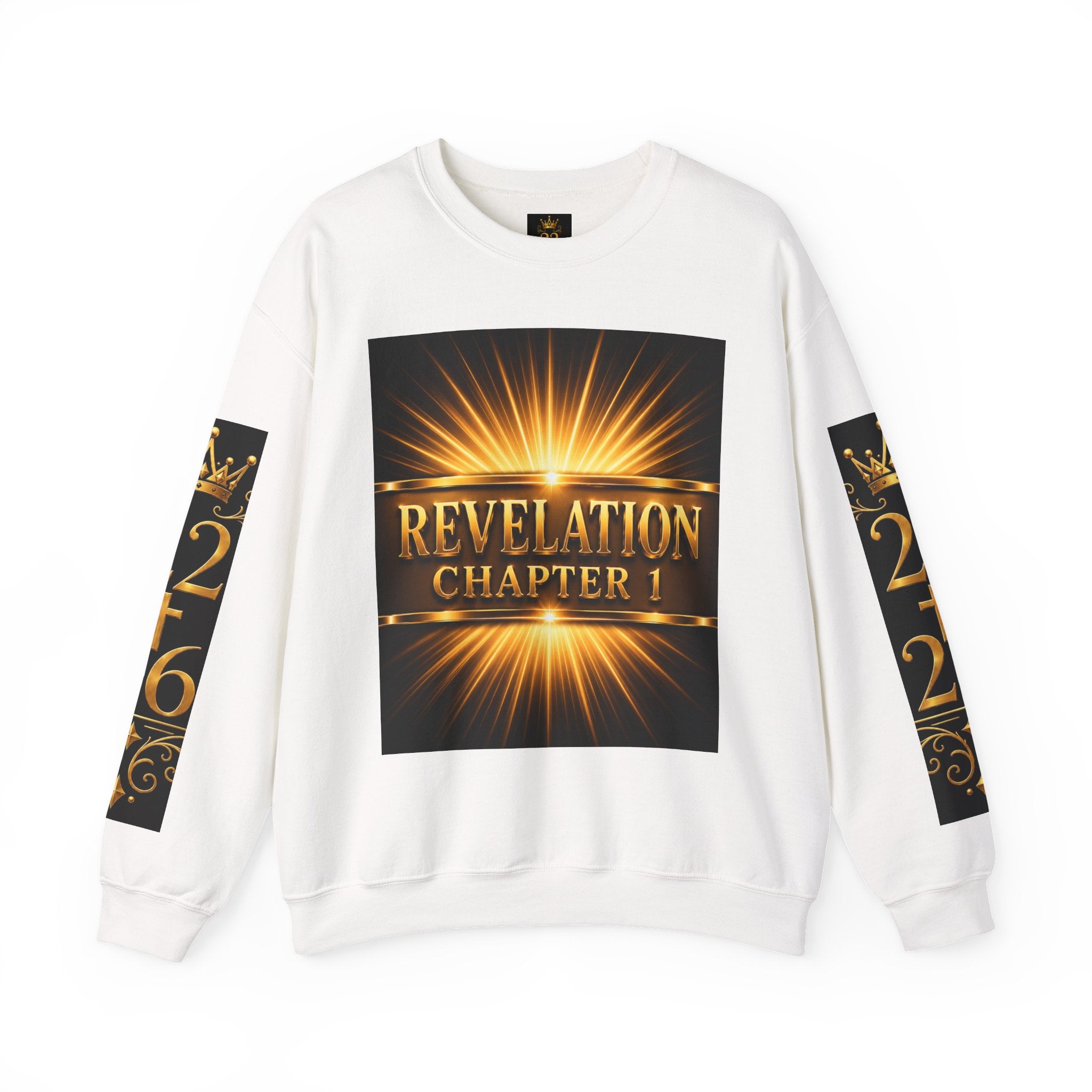 Revelation Chapter 1 Crewneck Sweatshirt — Christian Jesus Second Coming Design