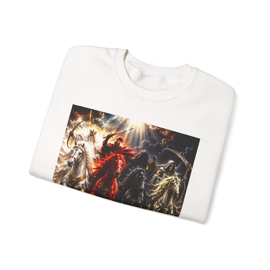 Revelation 6 Four Horsemen Sweatshirt — 2226 Apocalyptic Graphic Crewneck
