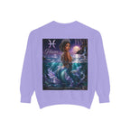 Pisces Mermaid Zodiac Sweatshirt — Pisces Symbol & 'Pisces' Artwork