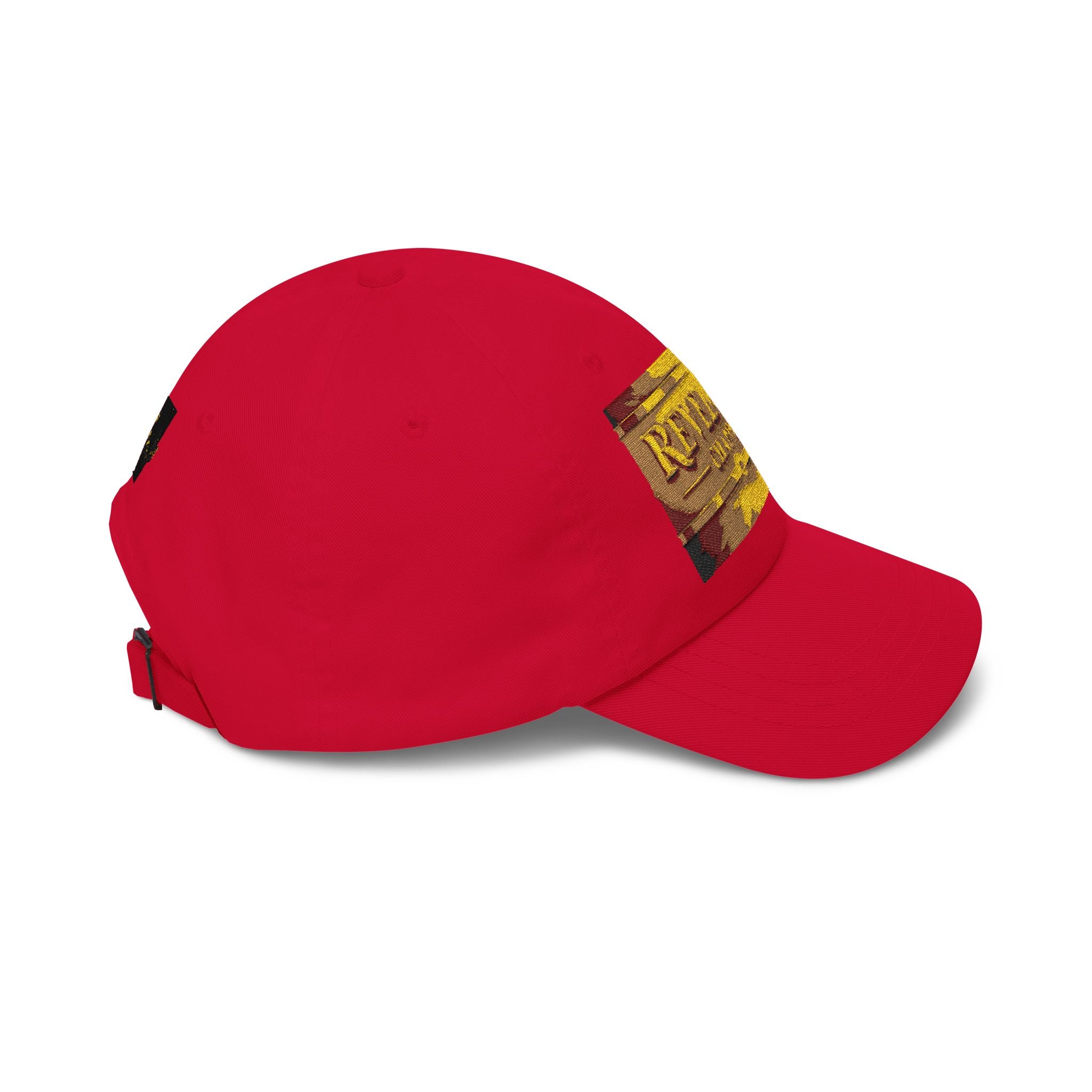 Revelation Chapter 4 White Dad Cap — Gold Vintage Bible Verse Hat
