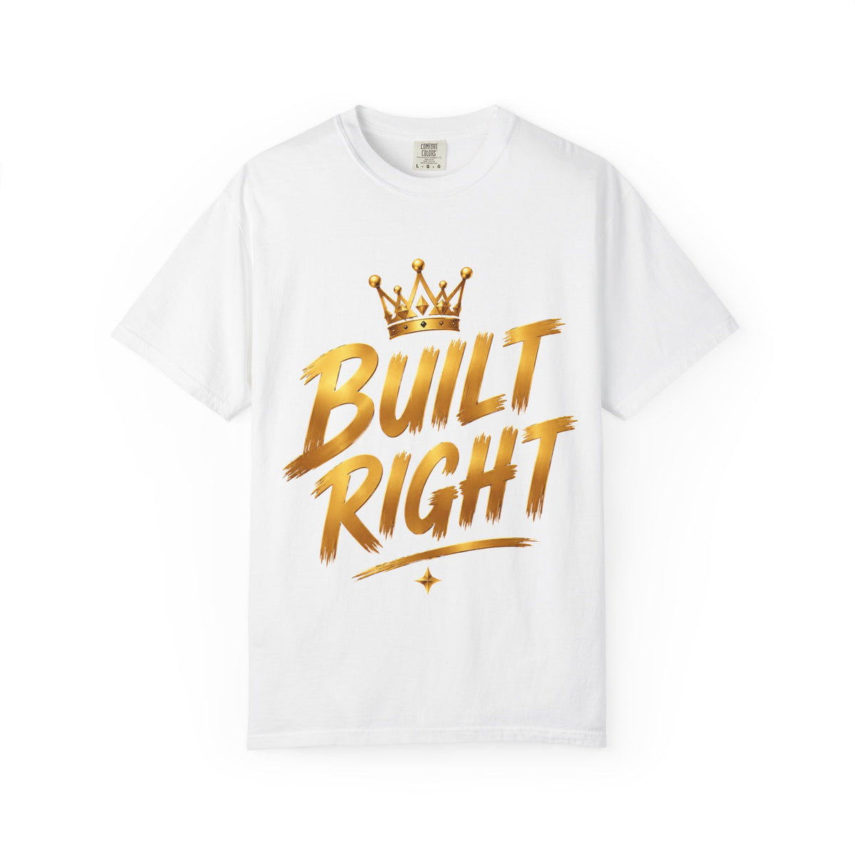 Built Right / Built Different Graphic T-Shirt — Faith Lion Crown Design