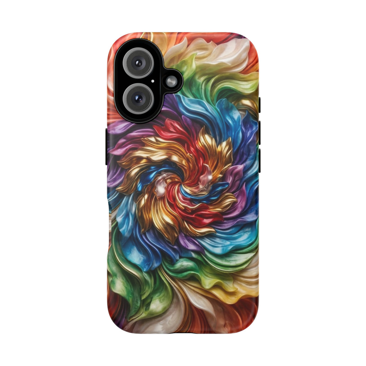 Colorful Swirl Tough Phone Case — Vibrant Abstract Protective Cover
