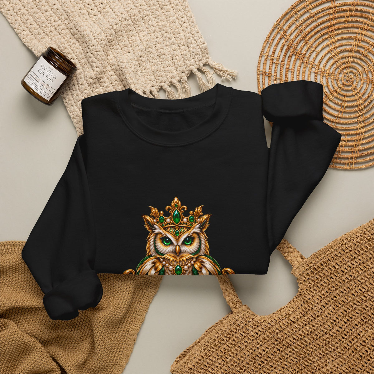 Virgo Zodiac Crewneck Sweatshirt — Owl Virgo Astrology Sweatshirt