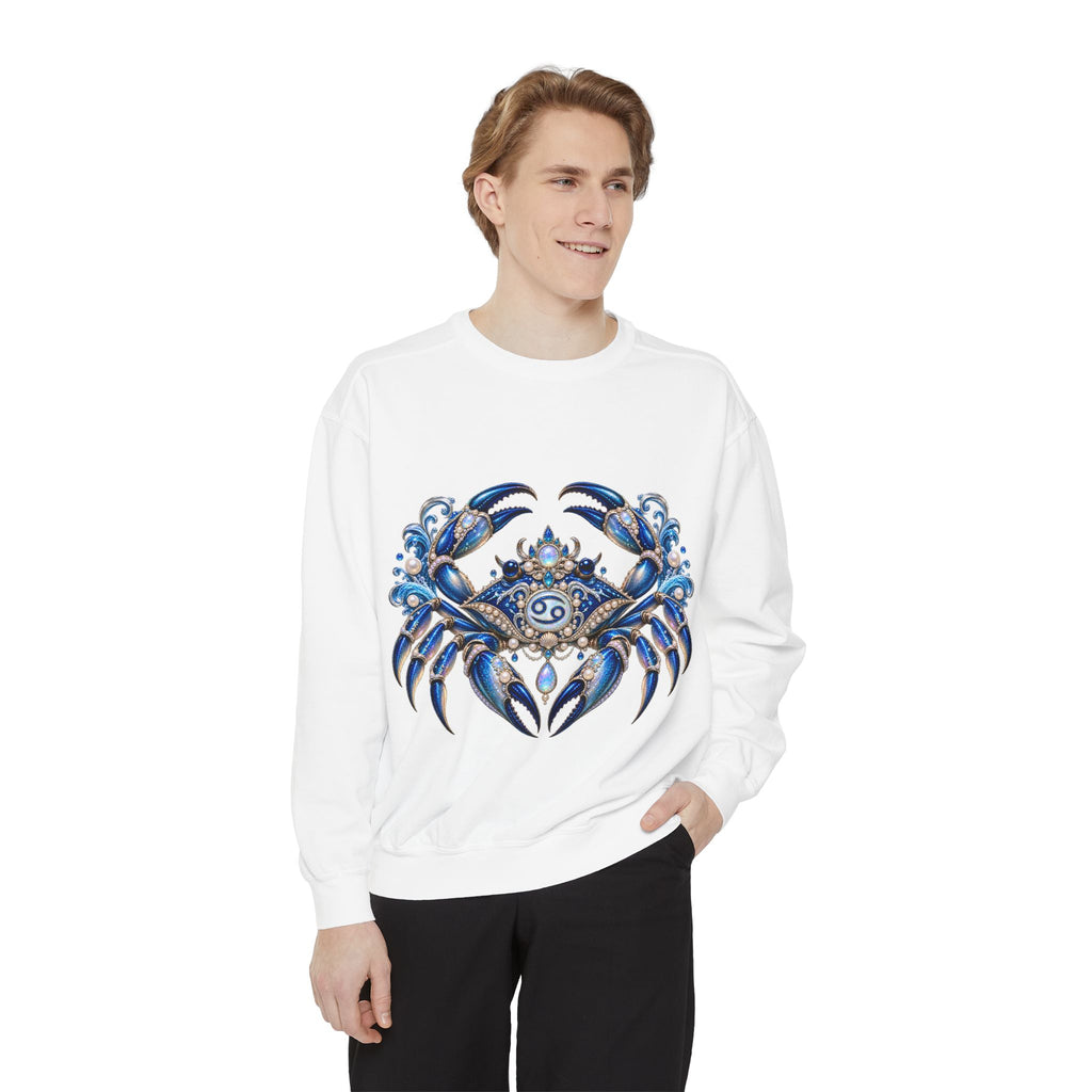 Cancer Zodiac Sweatshirt — Blue Crab Astrology Crewneck