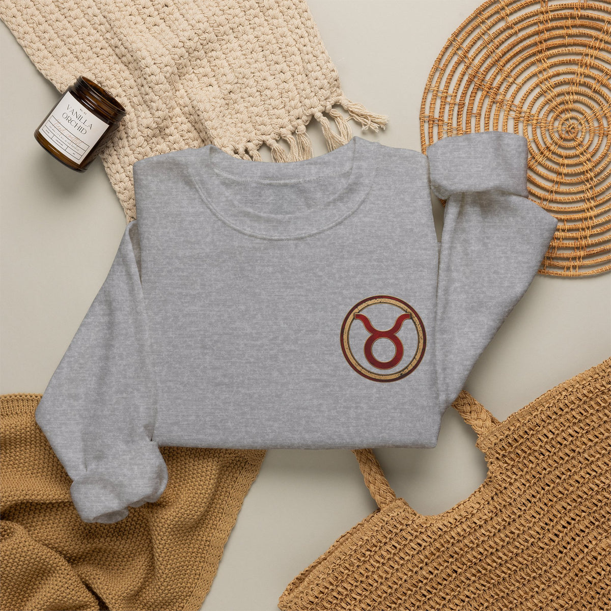 Taurus Zodiac Crewneck Sweatshirt — Bull Constellation Graphic