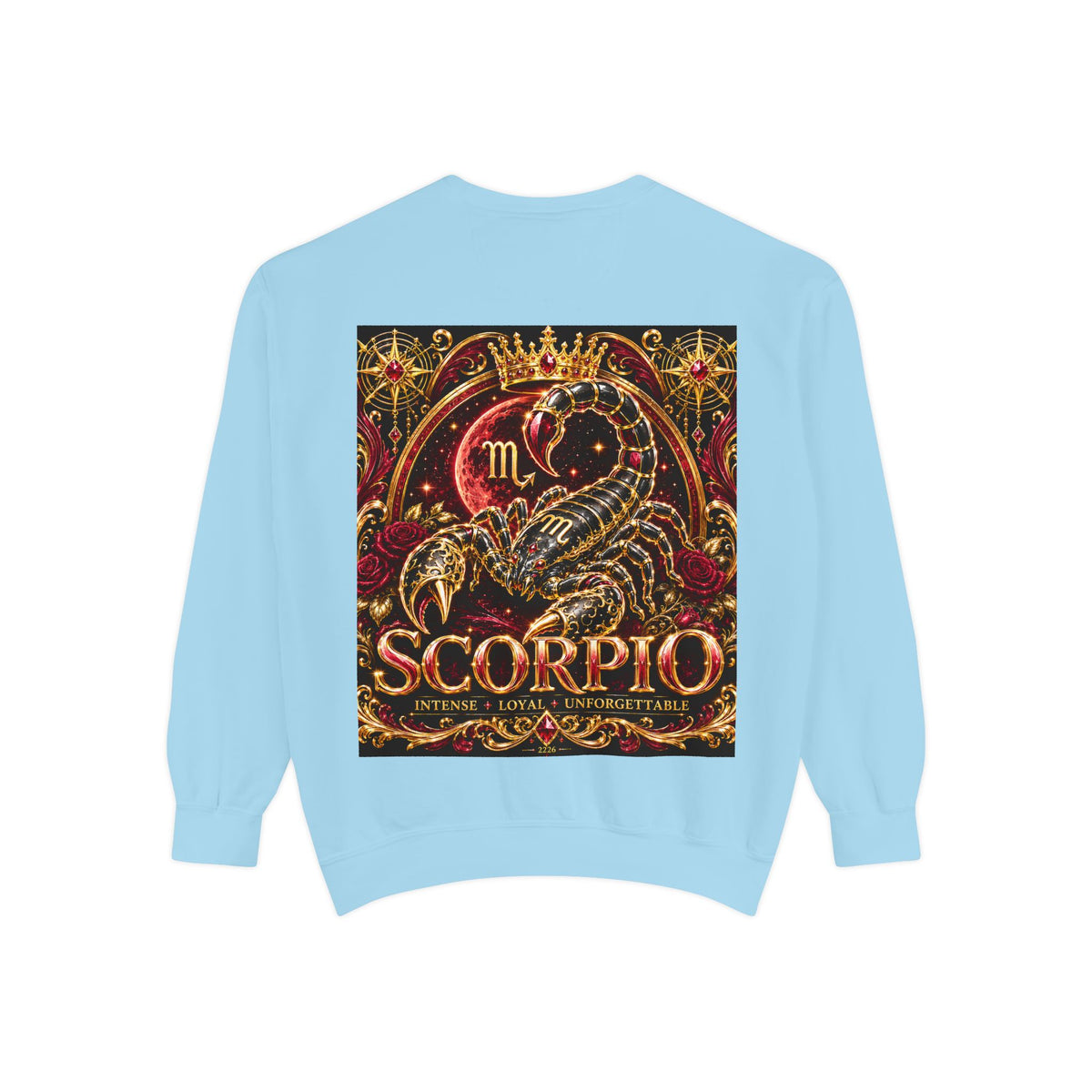 Scorpio Zodiac Sweatshirt — Regal Gold Scorpion Astrological Crewneck