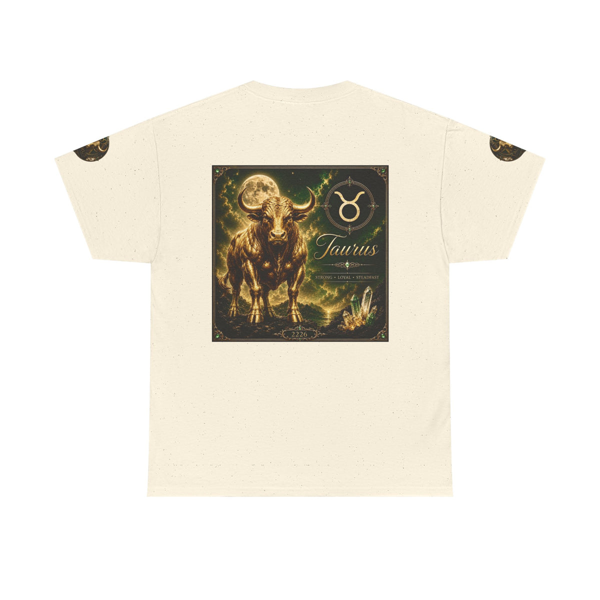 Taurus Zodiac T‑Shirt — Bull Astrology Graphic Tee (Taurus Symbol & Moon Design)