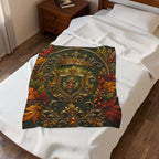 Regal Autumn Crest Velveteen Plush Blanket