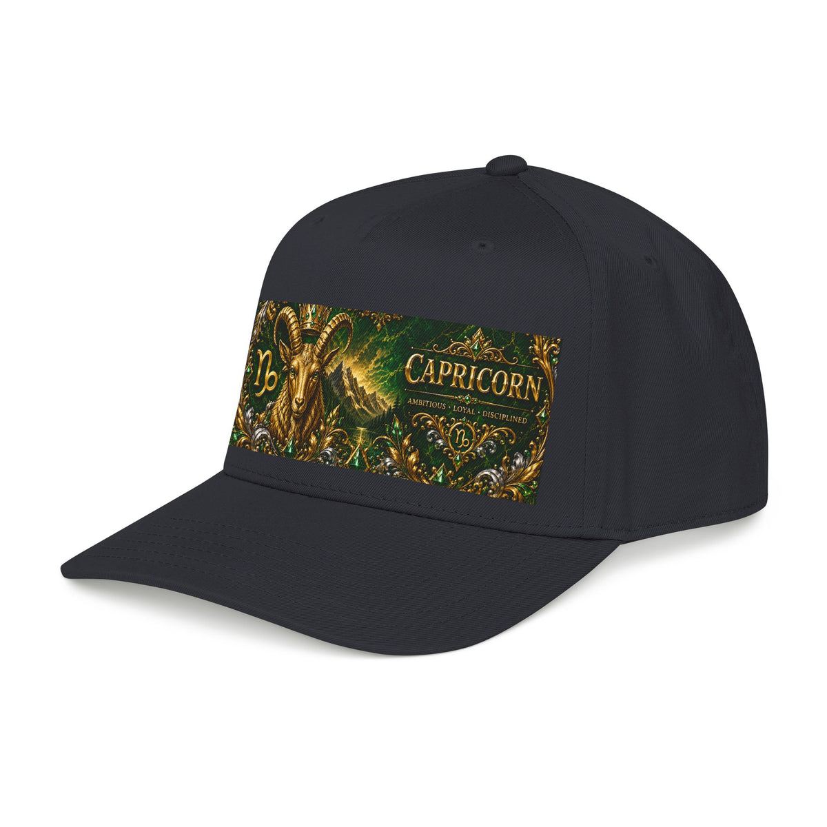 Capricorn Zodiac Baseball Cap — Gold Goat Astrology Hat