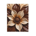 Velveteen Plush Blanket - Chocolate Floral 3D Velvet Throw