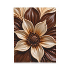 Velveteen Plush Blanket - Chocolate Floral 3D Velvet Throw