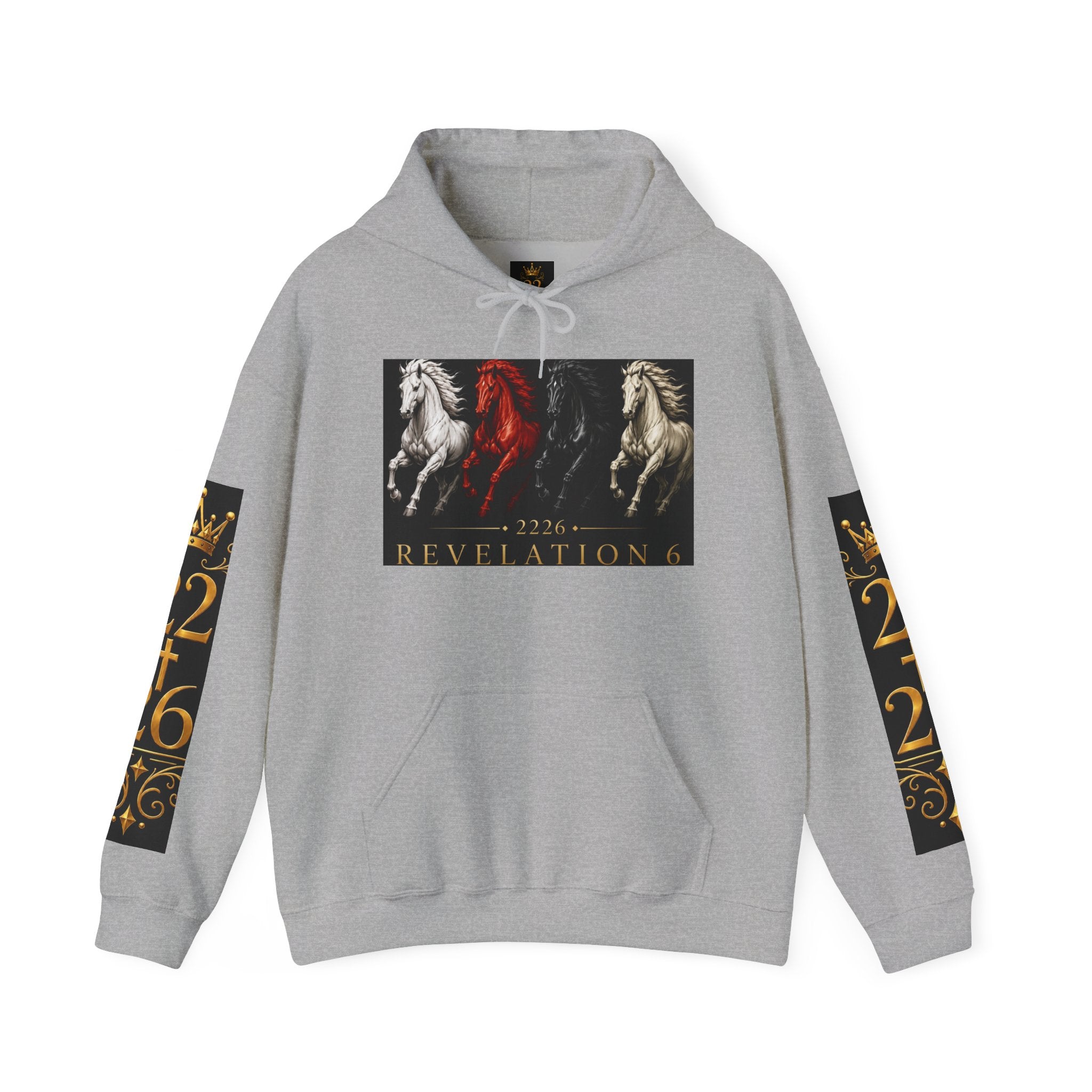 Revelation 6 Four Horsemen Hoodie — Apocalyptic Christian Graphic Sweatshirt