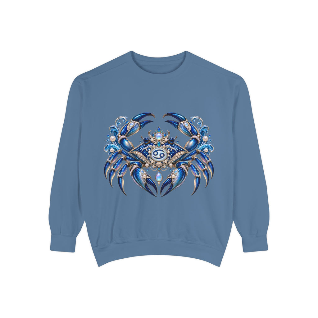 Cancer Zodiac Sweatshirt — Blue Crab Astrology Crewneck