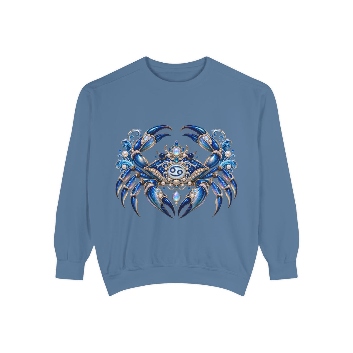 Cancer Zodiac Sweatshirt — Blue Crab Astrology Crewneck