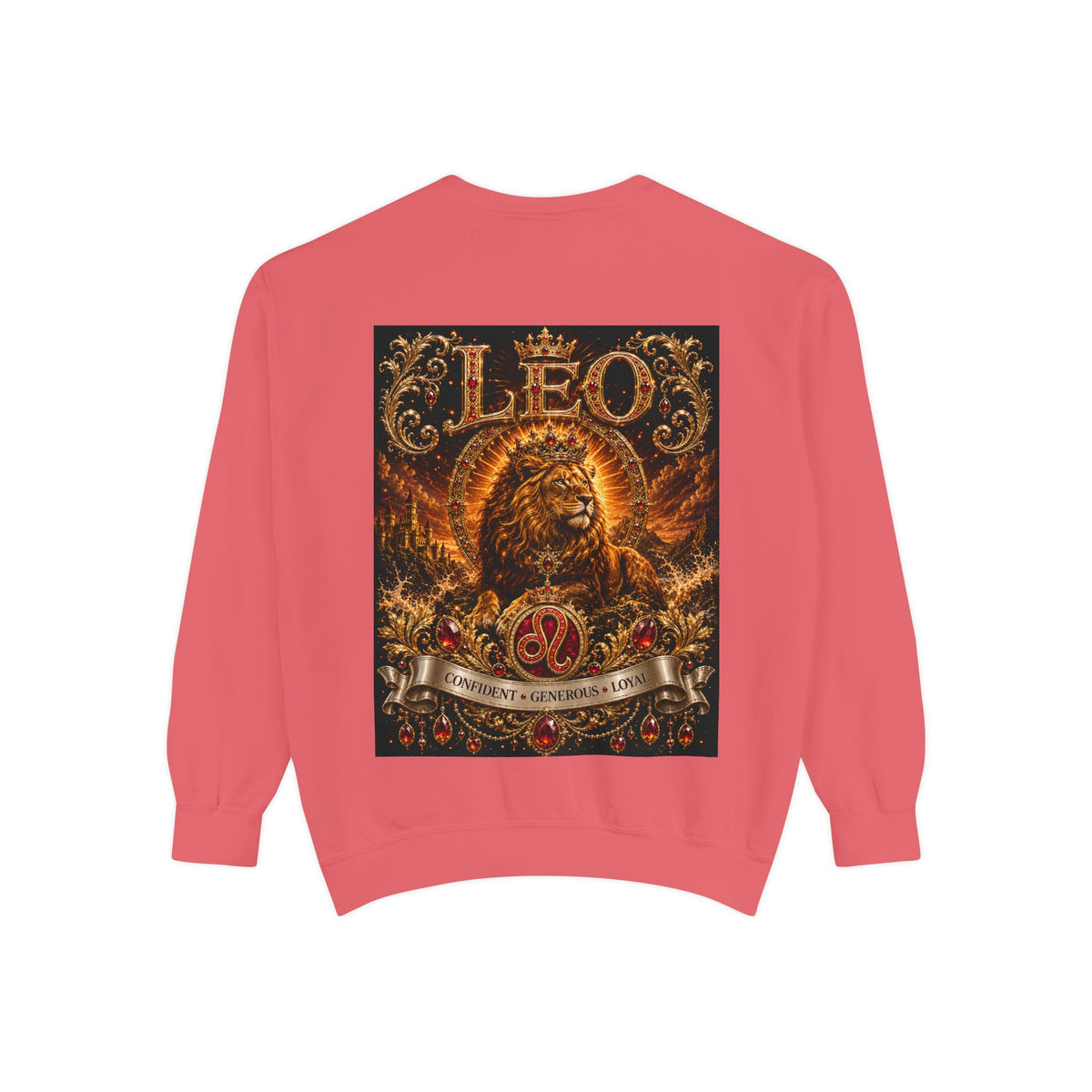 Leo Zodiac Lion Sweatshirt — Regal Astrology Graphic Crewneck