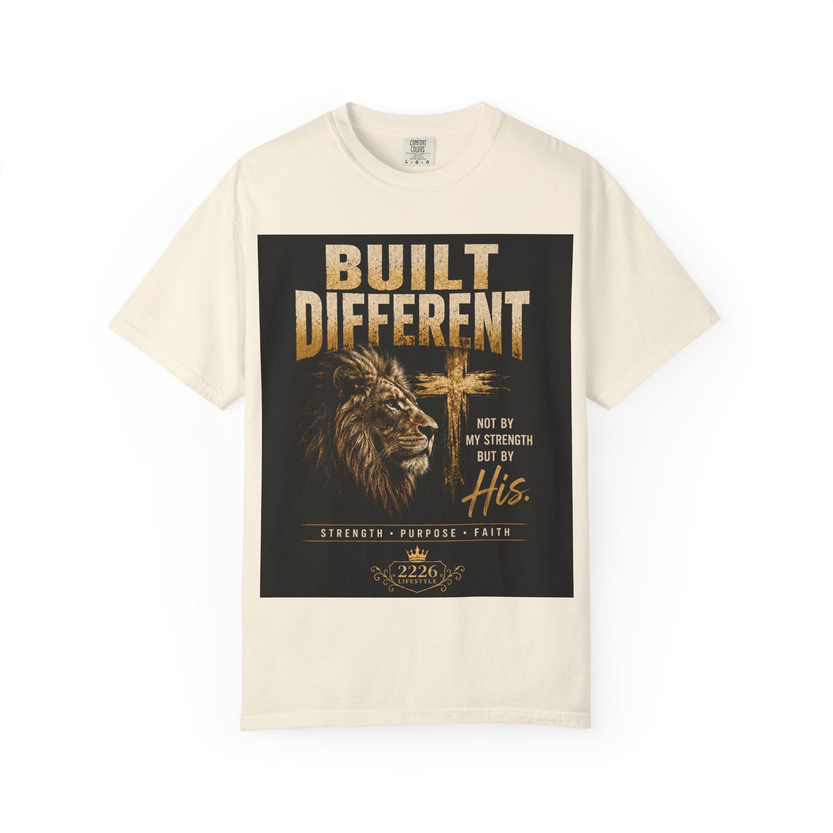 Built Different Christian Lion T-Shirt — "Built Right, Beautiful, Brilliant" Inspirational Faith Tee