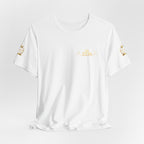 Vintage Gold Crown Tee - Minimal Royal Logo Short Sleeve Shirt