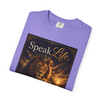 Kingdom Living Lion T-Shirt — "Speak Life" Christian Faith Graphic Tee