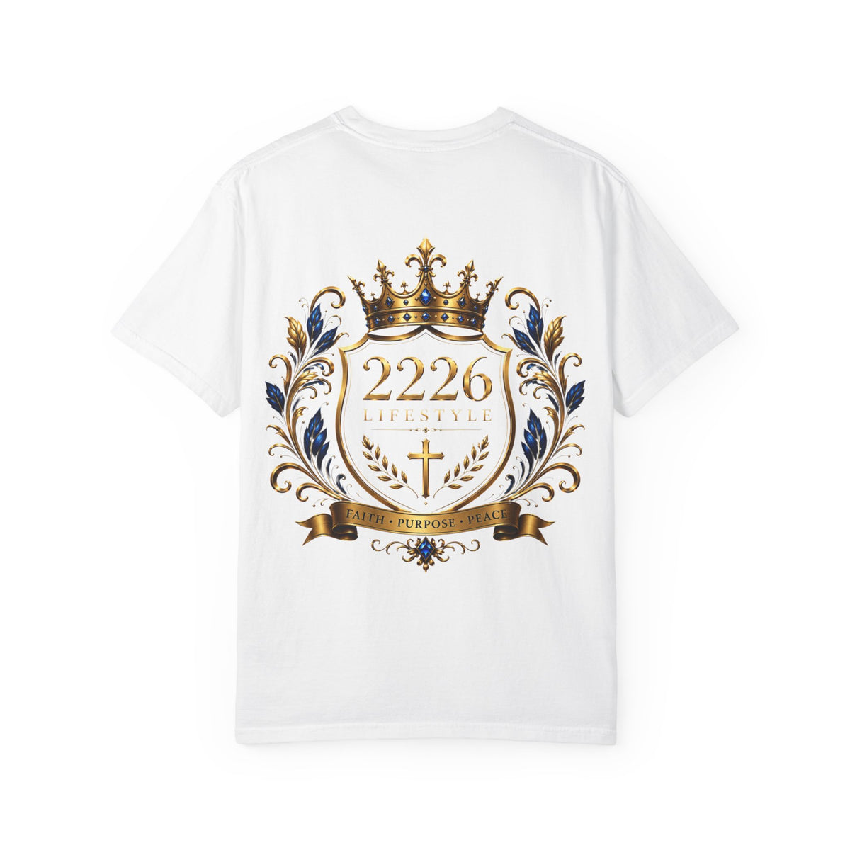 2226 Lifestyle Crest T-Shirt — Royal Crown Faith Emblem