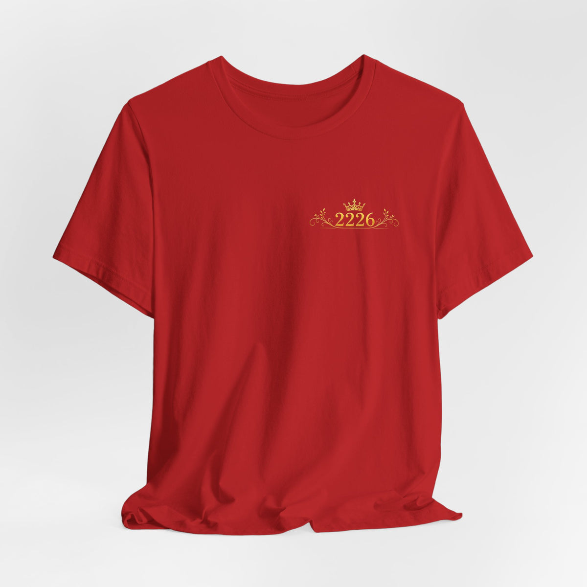 Minimal 2026 Embroidered Chest Tee — Casual White T-Shirt