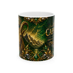 Capricorn Zodiac Ceramic Mug — Green & Gold Astrological Coffee Cup (11oz, 15oz)