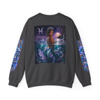 Pisces Mermaid Crewneck Sweatshirt — Zodiac Astrology Graphic Sweater