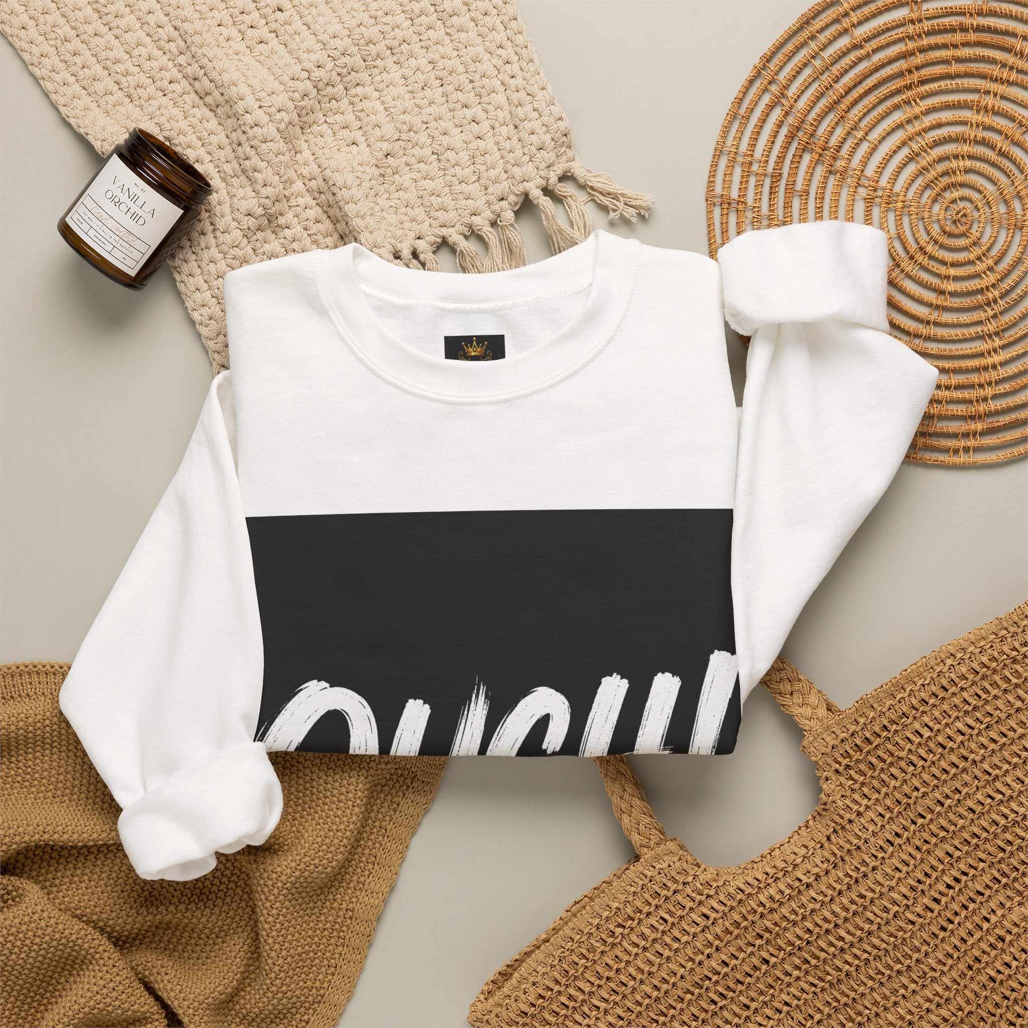Crewneck Sweatshirt — "God Isn't Finished With Me Yet" Inspirational Christian Pullover