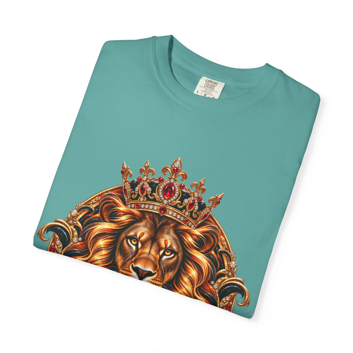 Leo Zodiac Lion T-Shirt — Regal Crowned Lion Astrology Tee