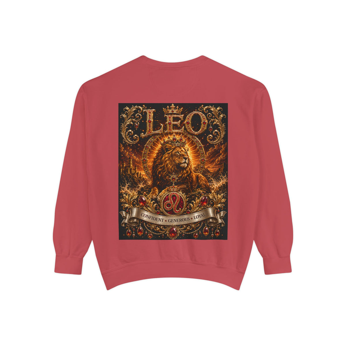 Leo Zodiac Lion Sweatshirt — Regal Astrology Graphic Crewneck