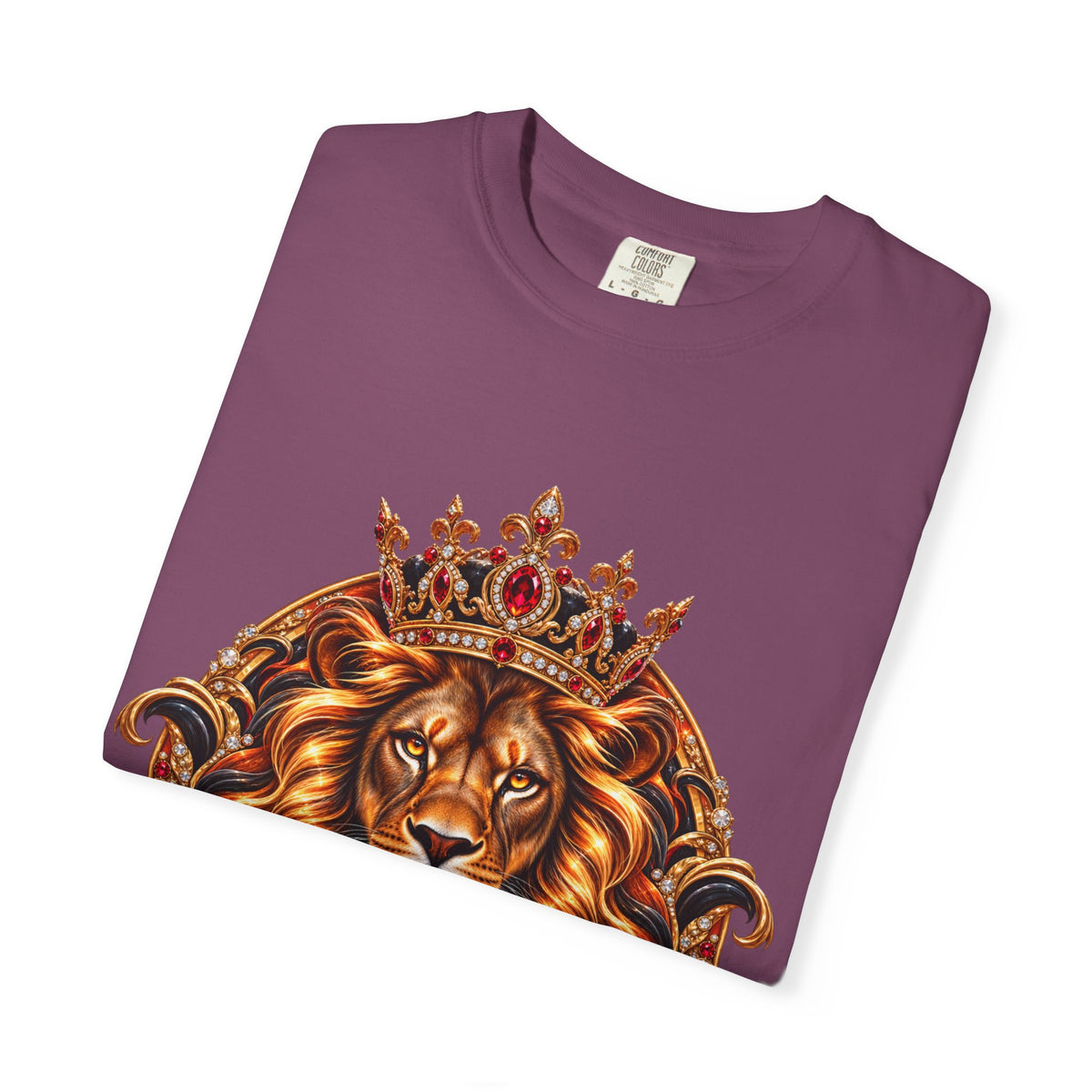 Leo Zodiac Lion T-Shirt — Regal Crowned Lion Astrology Tee