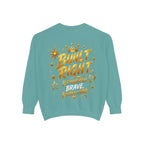 Built Right Sweatshirt — "Built Right: Beautiful. Brilliant." Gold Script Crewneck