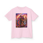 Kids Brown Unicorn Tee — Rainbow Fantasy Magical Horse Shirt