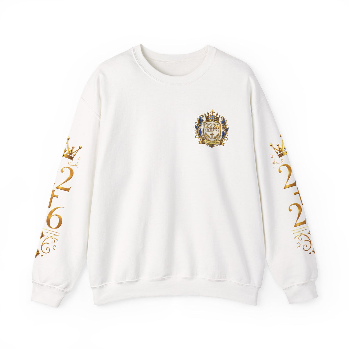 Lion & Cross Crewneck Sweatshirt — 2226 Psalm Christian Faith Pullover