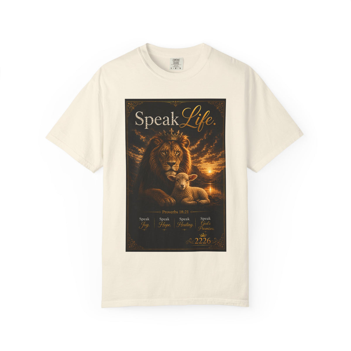 Kingdom Living Lion T-Shirt — "Speak Life" Christian Faith Graphic Tee