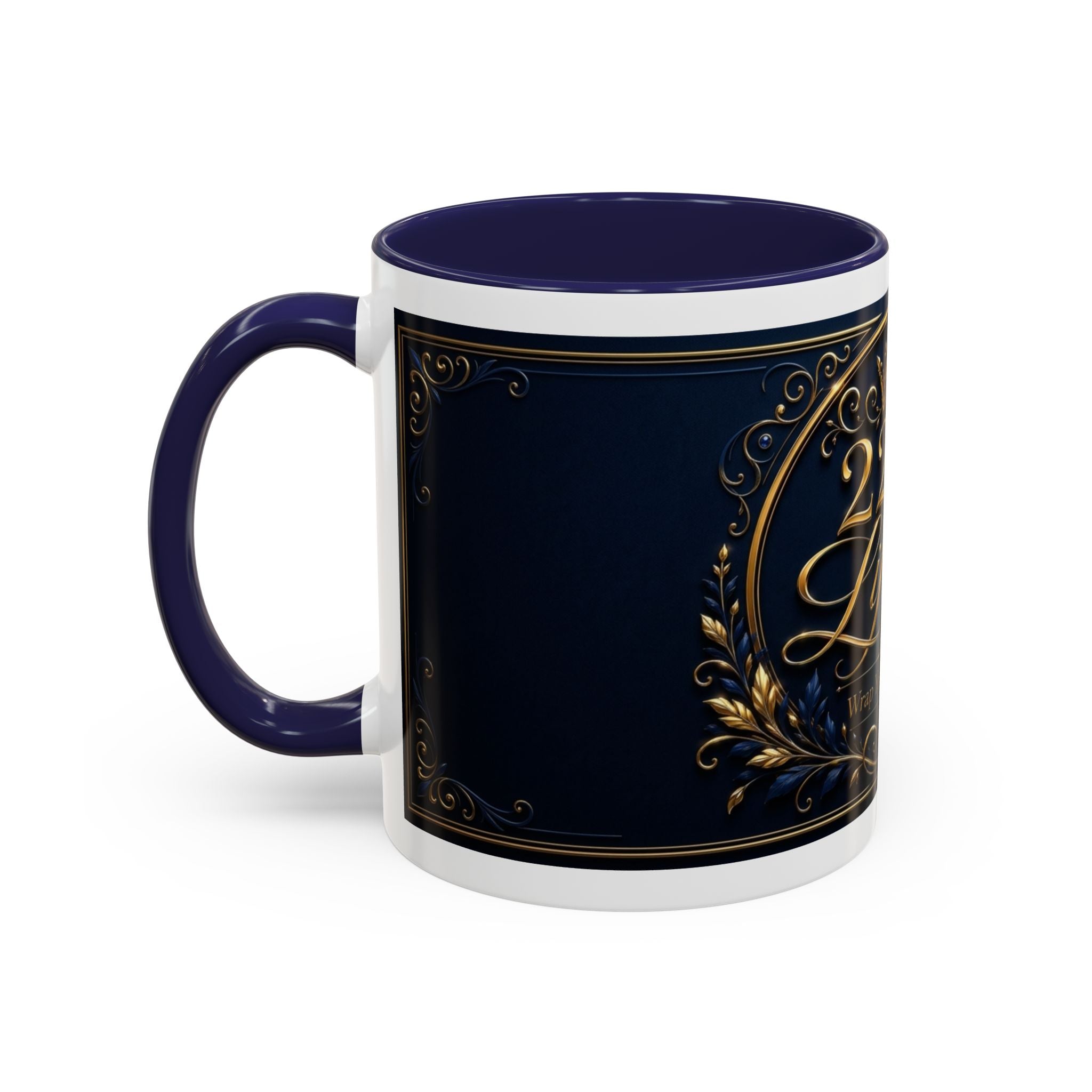 Accent Coffee Mug — '2226 Lifestyle' Gold Crown Decorative Coffee Mug