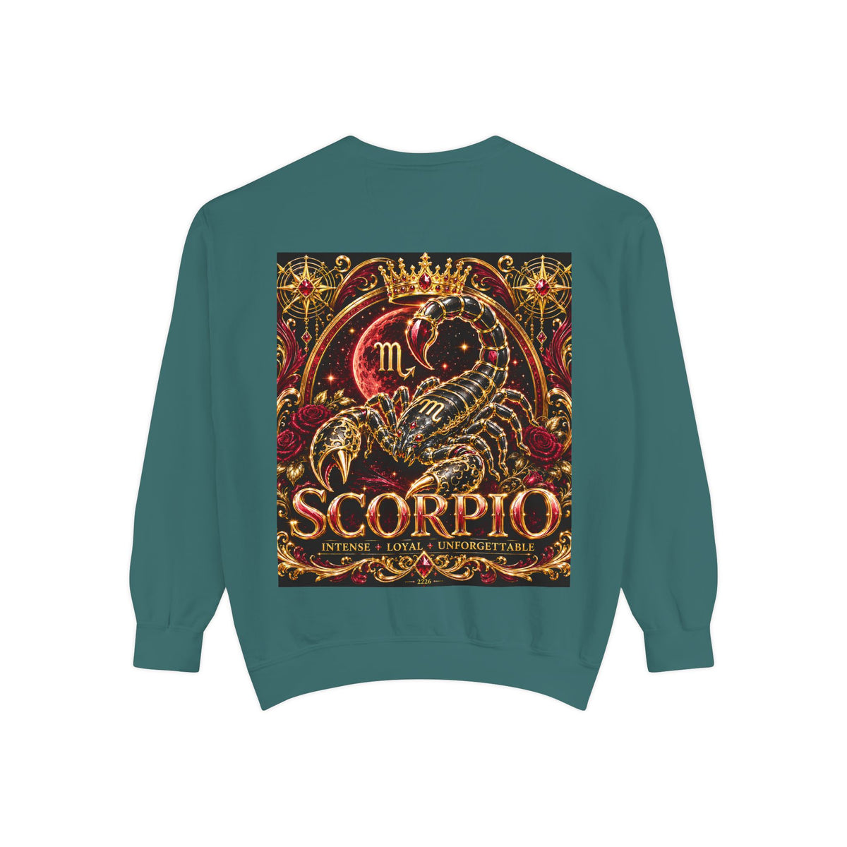 Scorpio Zodiac Sweatshirt — Regal Gold Scorpion Astrological Crewneck