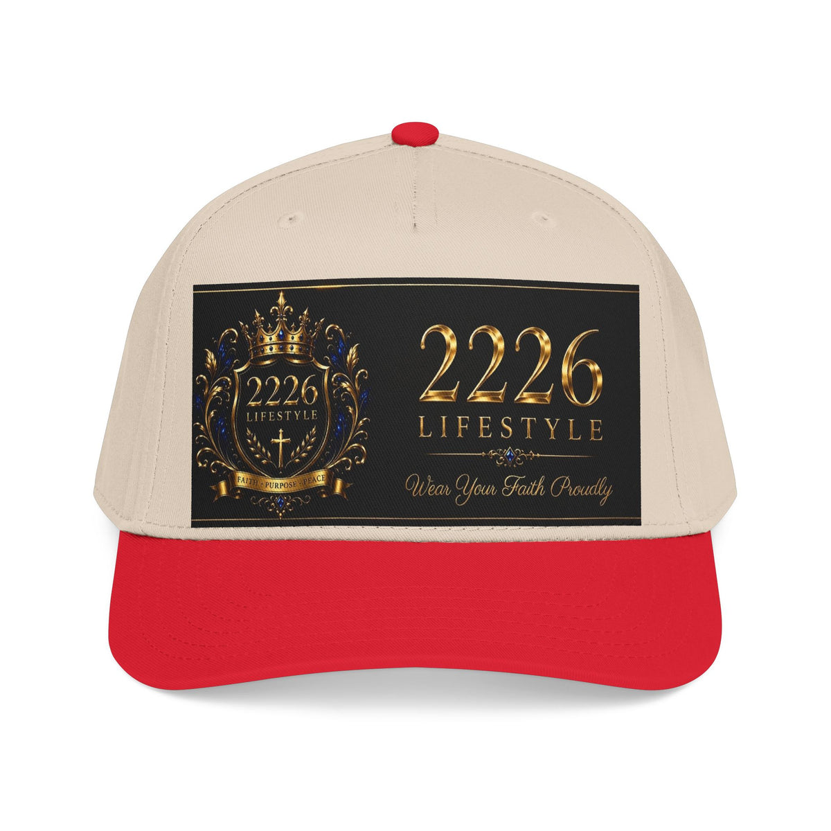Mid Profile Baseball Cap - 2226 Lifestyle Gold Crest Hat