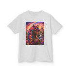 Kids Brown Unicorn Tee — Rainbow Fantasy Magical Horse Shirt
