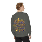 Religious Sweatshirt — “Jesus Christ Today, Tomorrow and Forever More” Crown Graphic