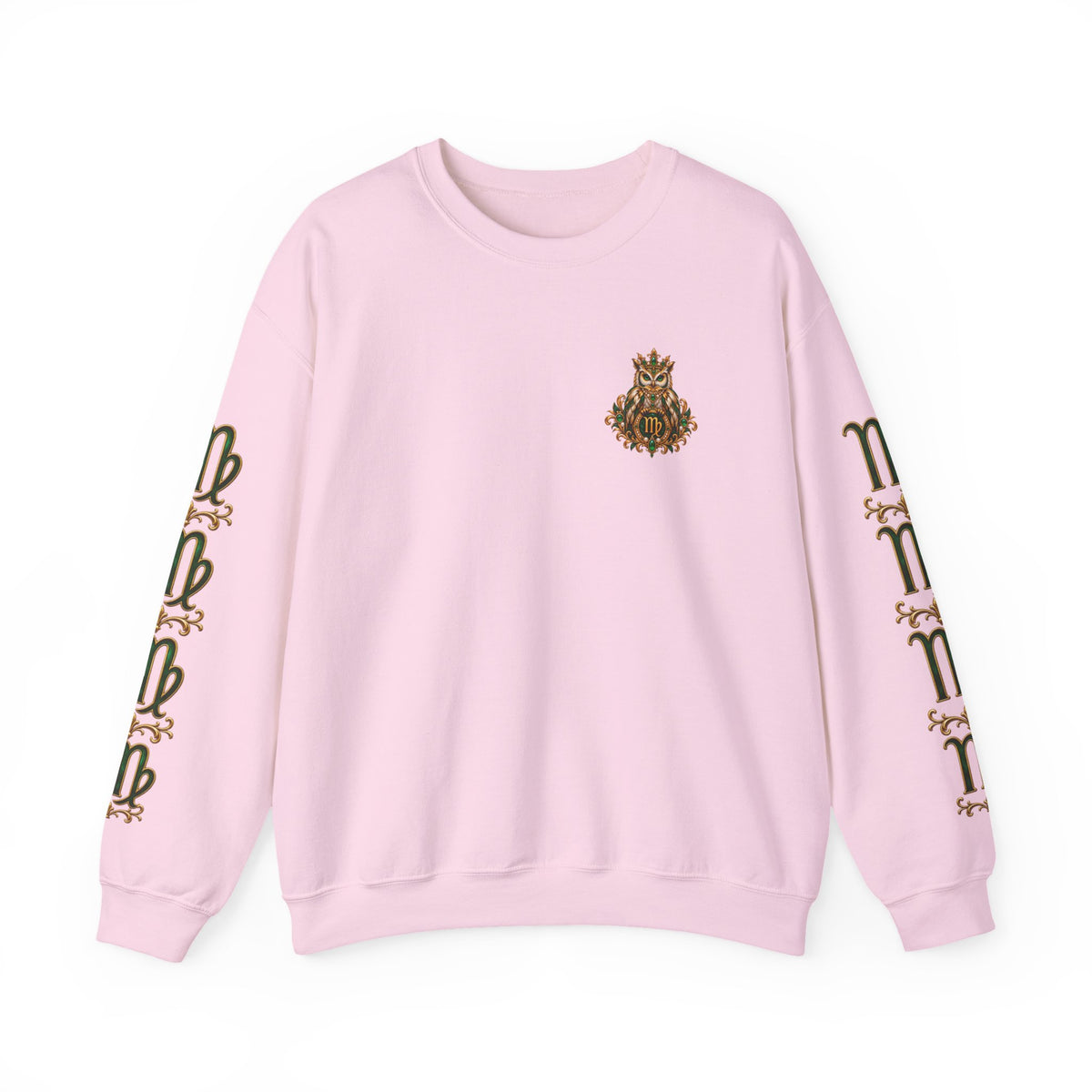 Virgo Zodiac Crewneck Sweatshirt — Owl Virgo Astrology Pullover