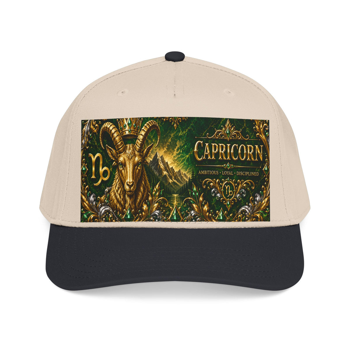 Capricorn Zodiac Baseball Cap — Gold Goat Astrology Hat