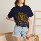 Kingdom Living Lion T-Shirt — Inspirational Christian Cross Floral Tee