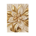 Golden Floral Velveteen Plush Blanket — Luxurious Soft Throw for Home, Gifts & Holidays