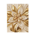 Golden Floral Velveteen Plush Blanket — Luxurious Soft Throw for Home, Gifts & Holidays