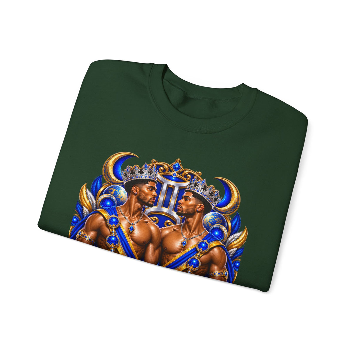 Gemini Zodiac Crewneck Sweatshirt — Twin Gods Astrology Graphic